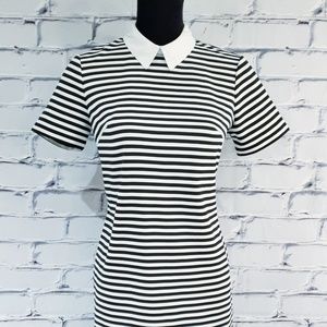 Tommy Hilfiger ⁣⁣⁣⁣Black white stripe collar dress